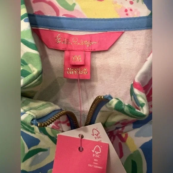 Lily Pulitzer Women’s skipper pop over Grove Garden 1/2 Zip NWT XXL - Picture 5 of 13